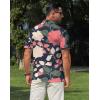 imageELETOP Mens Golf Polo Shirts Short Sleeve Moisture Wicking Hawaiian Tropical Polos Performance Golf Shirts for Men Dry Fit131 Flowers
