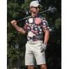 imageELETOP Mens Golf Polo Shirts Short Sleeve Moisture Wicking Hawaiian Tropical Polos Performance Golf Shirts for Men Dry Fit131 Flowers