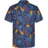 imageELETOP Mens Hawaiian Shirt Summer Stretch Short Sleeve Tropical Beach Button Down Casual ShirtM117 Leaf Blue