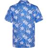 imageELETOP Mens Hawaiian Shirt Summer Stretch Short Sleeve Tropical Beach Button Down Casual ShirtM118 White Flower Blue