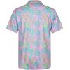 imageELETOP Mens Hawaiian Shirt Summer Stretch Short Sleeve Tropical Beach Button Down Casual ShirtM119 Leaf Pink