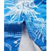 imageELETOP Mens Hawaiian Shirt Summer Stretch Short Sleeve Tropical Beach Button Down Casual ShirtM120 Leaf Blue White