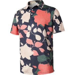 imageELETOP Mens Golf Polo Shirts Short Sleeve Moisture Wicking Hawaiian Tropical Polos Performance Golf Shirts for Men Dry Fit131 Flowers