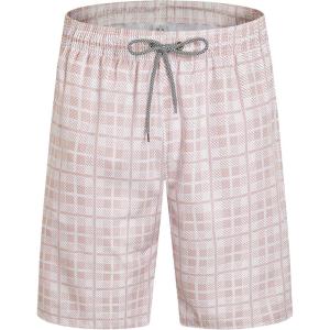 imageELETOP Mens Swim Trunks Quick Dry Bathing Suit Swimming Board Shorts Mesh Lining Beach Swimwear507 Grid Pink