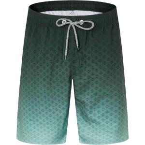 imageELETOP Mens Swim Trunks Quick Dry Bathing Suit Swimming Board Shorts Mesh Lining Beach Swimwear527 Gradient Army Green