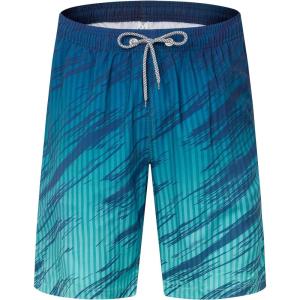 imageELETOP Mens Swim Trunks Quick Dry Bathing Suit Swimming Board Shorts Mesh Lining Beach Swimwear528 Gradient Blue