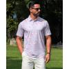 imageELETOP Mens Golf Polo Shirts Short Sleeve Moisture Wicking Hawaiian Tropical Polos Performance Golf Shirts for Men Dry Fit133 Flamingo Light Purple