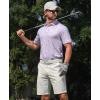 imageELETOP Mens Golf Polo Shirts Short Sleeve Moisture Wicking Hawaiian Tropical Polos Performance Golf Shirts for Men Dry Fit133 Flamingo Light Purple