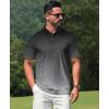 imageELETOP Mens Golf Polo Shirts Short Sleeve Moisture Wicking Hawaiian Tropical Polos Performance Golf Shirts for Men Dry Fit135 Gradient Black