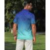 imageELETOP Mens Golf Polo Shirts Short Sleeve Moisture Wicking Hawaiian Tropical Polos Performance Golf Shirts for Men Dry Fit142 Leaf Blue Green