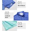 imageELETOP Mens Golf Polo Shirts Short Sleeve Moisture Wicking Hawaiian Tropical Polos Performance Golf Shirts for Men Dry Fit142 Leaf Blue Green