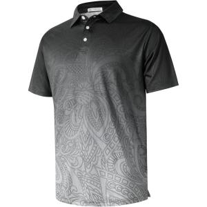imageELETOP Mens Golf Polo Shirts Short Sleeve Moisture Wicking Hawaiian Tropical Polos Performance Golf Shirts for Men Dry Fit135 Gradient Black