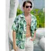 imageELETOP Mens Hawaiian Shirt Short Sleeve Button Down Casual Tropical Aloha Beach Shirts000 Green Leaf