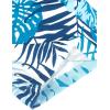 imageELETOP Mens Hawaiian Shirt Short Sleeve Button Down Casual Tropical Aloha Beach Shirts049 Palm Leaf Blue