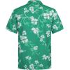 imageELETOP Mens Hawaiian Shirt Short Sleeve Button Down Casual Tropical Aloha Beach Shirts260 White Flower Green