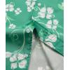 imageELETOP Mens Hawaiian Shirt Short Sleeve Button Down Casual Tropical Aloha Beach Shirts260 White Flower Green