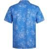 imageELETOP Mens Hawaiian Shirt Short Sleeve Button Down Casual Tropical Aloha Beach Shirts263 White Flower Blue