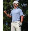 imageELETOP Mens Polo Shirts Short Sleeve Golf Shirts Moisture Wicking Dry Fit Print Performance Golf Polos for Men Collared Shirt138 Leaf Blue