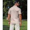 imageELETOP Mens Polo Shirts Short Sleeve Golf Shirts Moisture Wicking Dry Fit Print Performance Golf Polos for Men Collared Shirt143 Orange Pink