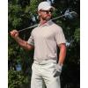 imageELETOP Mens Polo Shirts Short Sleeve Golf Shirts Moisture Wicking Dry Fit Print Performance Golf Polos for Men Collared Shirt143 Orange Pink