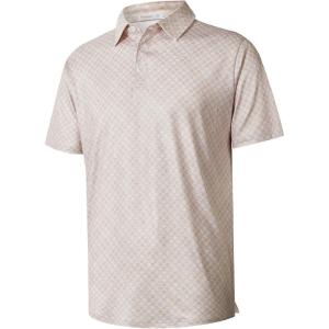 imageELETOP Mens Polo Shirts Short Sleeve Golf Shirts Moisture Wicking Dry Fit Print Performance Golf Polos for Men Collared Shirt143 Orange Pink