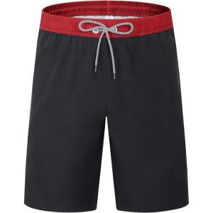 imageELETOP Mens Swim Trunks Quick Dry Bathing Suit Swimming Board Shorts Mesh Lining Beach Swimwear522 Black