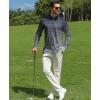 imageELETOP Mens Golf Shirts Long Sleeve Print Performance Polo Shirts Moisture Wicking Dry Fit Golf Polo for Men147 Gradient Grey