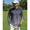 imageELETOP Mens Golf Shirts Long Sleeve Print Performance Polo Shirts Moisture Wicking Dry Fit Golf Polo for Men147 Gradient Grey