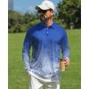 imageELETOP Mens Golf Shirts Long Sleeve Print Performance Polo Shirts Moisture Wicking Dry Fit Golf Polo for Men148 Navy Blue