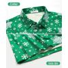 imageELETOP Mens Golf Shirts Long Sleeve Print Performance Polo Shirts Moisture Wicking Dry Fit Golf Polo for Men159 Snowflake Green