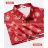 imageELETOP Mens Golf Shirts Long Sleeve Print Performance Polo Shirts Moisture Wicking Dry Fit Golf Polo for Men160 Snowflake Red