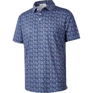 imageELETOP Mens Golf Polo Shirts Short Sleeve Moisture Wicking Hawaiian Tropical Polos Performance Golf Shirts for Men Dry Fit 117 Dark Blue XL