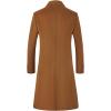 imageELETOP Mens Trench Coat Winter Wool Jacket Long Business Overcoat Pea Coat1801 Camel