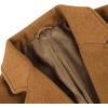 imageELETOP Mens Trench Coat Winter Wool Jacket Long Business Overcoat Pea Coat1801 Camel Long