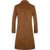 imageELETOP Mens Trench Coat Winter Wool Jacket Long Business Overcoat Pea Coat1801 Camel Long