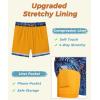 imageELETOP Mens Swim Trunks with Compression Liner Bathing Suit Beach Board Shorts with Zipper Pockets606 Palm Leaf Blue Yellow