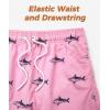 imageELETOP Mens Swim Trunks with Compression Liner Bathing Suit Beach Board Shorts with Zipper Pockets611 Shark Pink