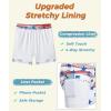 imageELETOP Mens Swim Trunks with Compression Liner Bathing Suit Beach Board Shorts with Zipper Pockets612 Flag White