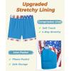 imageELETOP Mens Swim Trunks with Compression Liner Bathing Suit Beach Board Shorts with Zipper Pockets613 Flag Blue