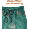 imageELETOP Mens Swim Trunks with Compression Liner Bathing Suit Beach Board Shorts with Zipper Pockets615 Leaf Gradient Green