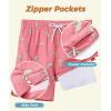 imageELETOP Mens Swim Trunks with Compression Liner Bathing Suit Beach Board Shorts with Zipper Pockets616 Dolphin Pink