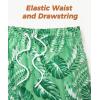 imageELETOP Mens Swim Trunks with Compression Liner Bathing Suit Beach Board Shorts with Zipper Pockets618 Palm Leaf Green