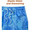 imageELETOP Mens Swim Trunks with Compression Liner Bathing Suit Beach Board Shorts with Zipper Pockets619 Palm Leaf Blue