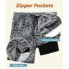imageELETOP Mens Swim Trunks with Compression Liner Bathing Suit Beach Board Shorts with Zipper Pockets620 Coconut Tree Gray