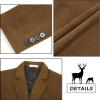 imageELETOP Mens Trench Coat Winter Wool Jacket Long Business Overcoat Pea Coat 1801 Camel L
