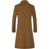 imageELETOP Mens Trench Coat Winter Wool Jacket Long Business Overcoat Pea Coat 1801 Camel L