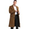imageELETOP Mens Trench Coat Winter Wool Jacket Long Business Overcoat Pea Coat 1801 Camel L